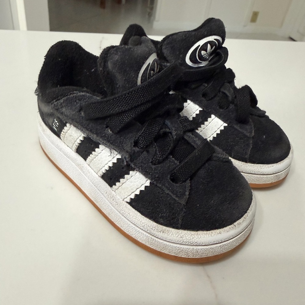Adidas Campus 00s CF EL Core Black Cloud White Gum (TD) JI4335 Toddler Size 5.5